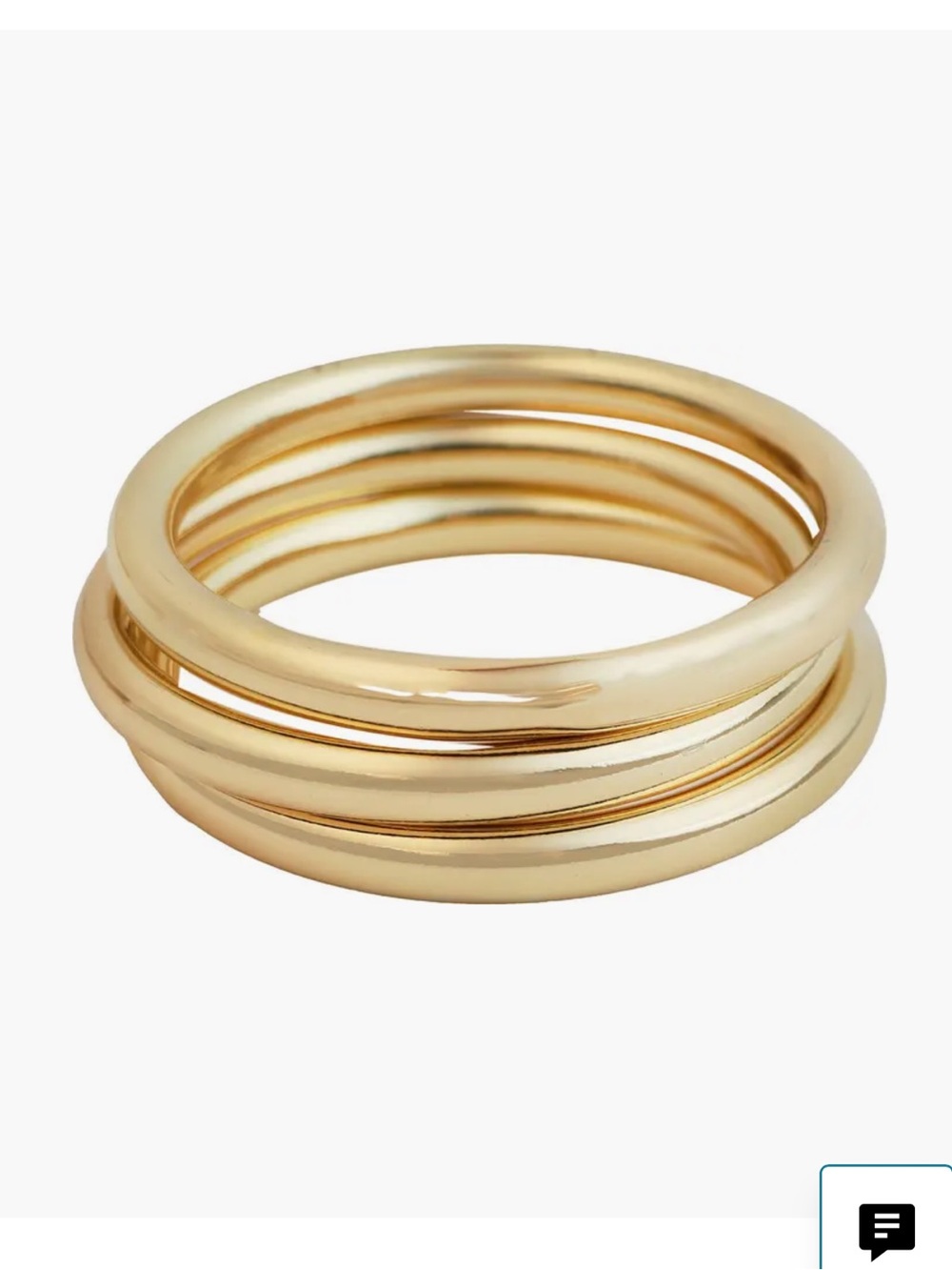 Nordstrom 14K Gold Plated Stacked Bangle Bracelets - Classic Women's Jewelry NEW